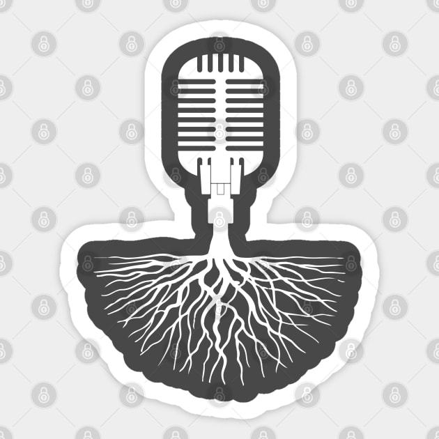 Musical Roots - Microphone Sticker by CanossaGraphics